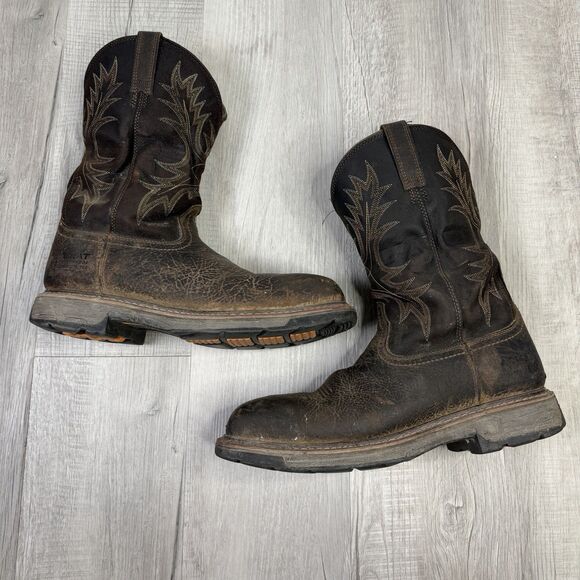 Ariat Workhog Work Boots Mens 12 B Square Toe Waterproof Composite Toe Safety A main image 5